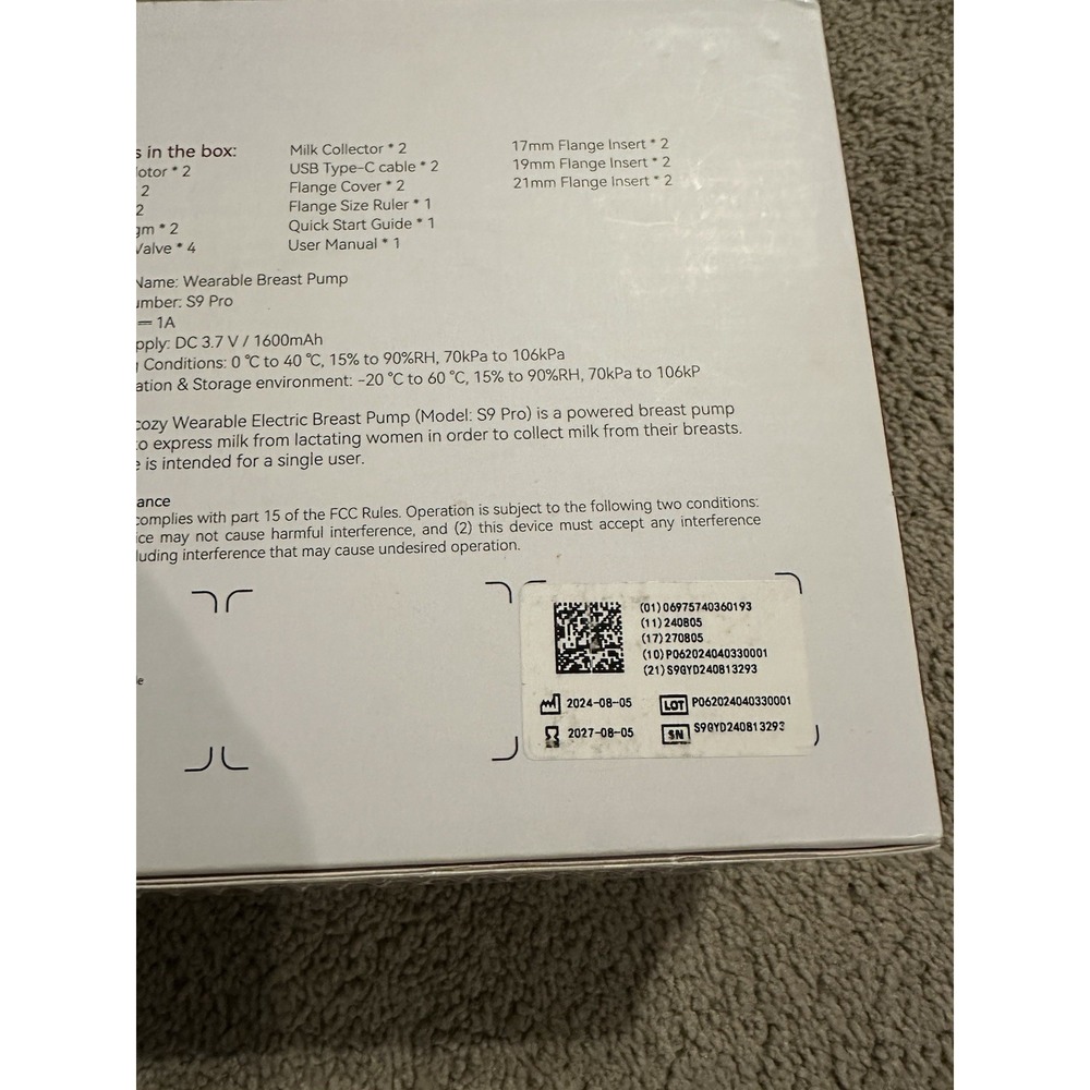 Momcozy S9 Pro- Double Wearable Breast Pump New - Picture 11 of 12